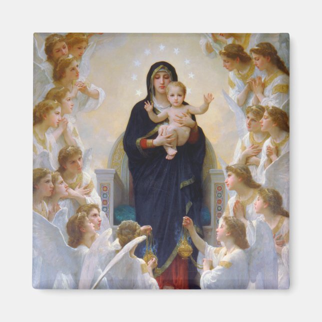 The Virgin with Angels, Bouguereau Magnet (Front)