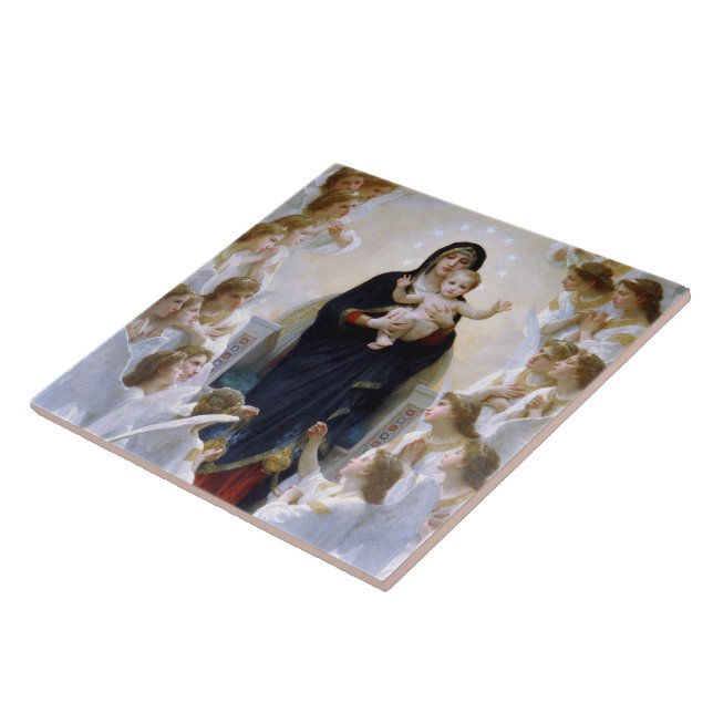 The Virgin with Angels by William Bouguereau Tile (Side)