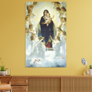  The Virgin With Angels Canvas Print