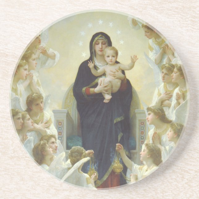 The Virgin With Angels Coaster (Front)