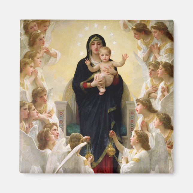 The Virgin With Angels -William-Adolphe Bouguereau Magnet (Front)