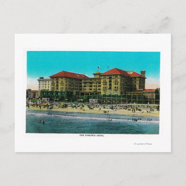 The Virginia Hotel, Long Beach, California Postcard (Front)