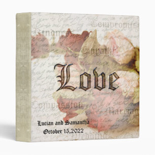 The Virtues of Love Vintage Roses Wedding Binder