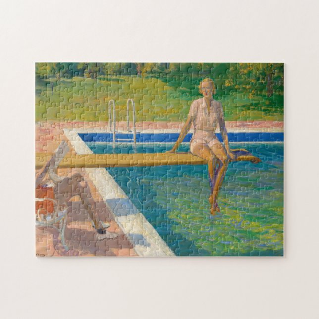 The Viscountess Castlerosse | Sir John Lavery Jigsaw Puzzle (Horizontal)