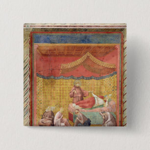 The Vision of Pope Gregory IX 1297-99 2 Inch Square Button