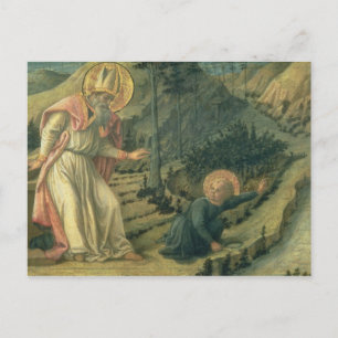 The Vision of St. Augustine, late 1450's Postcard