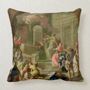 The Vision of St. Benedict, c.1760 Throw Pillow