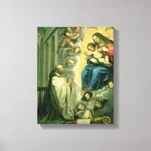 The Vision of St. Bernard, 1634 Canvas Print