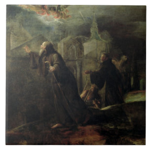 The Vision of St. Francis of Paola Tile