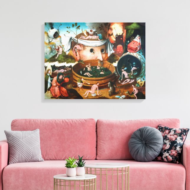 The Vision of Tondal | Hieronymus Bosch | Canvas Print (Insitu(LivingRoom))