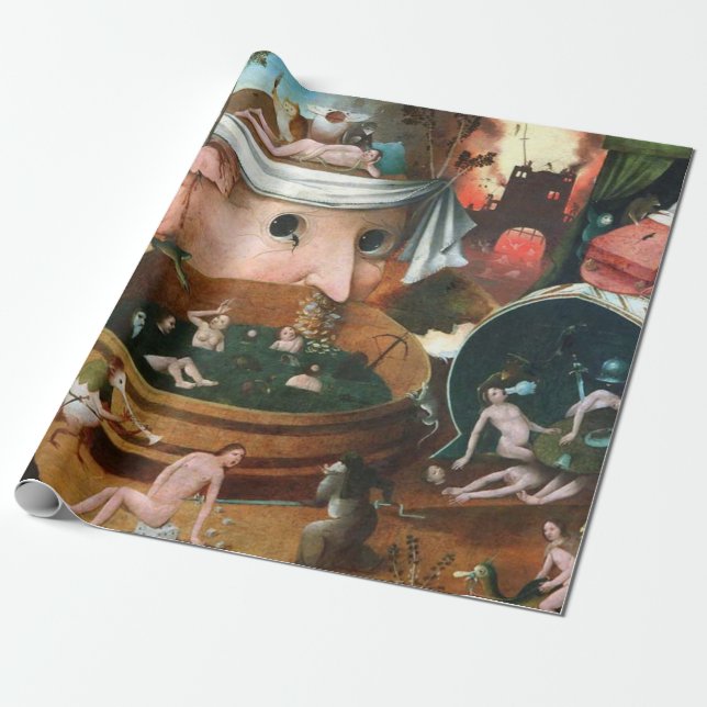 The Vision Of Tondal - Hieronymus Bosch Wrapping Paper (Unrolled)