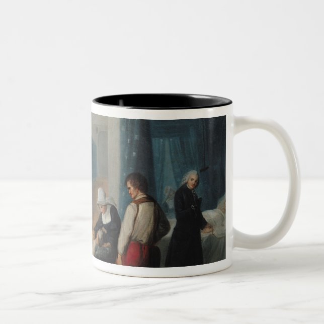 The Visit of Monsieur and Madame Necker Two-Tone Coffee Mug (Right)
