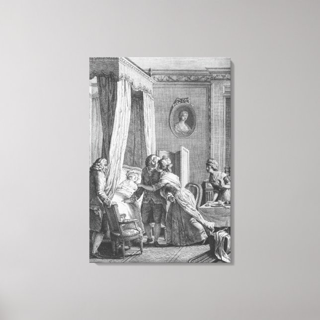 The visit of the doctor from Boson Canvas Print (Front)
