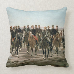 The Visit to the River Negro by General Julio Arge Throw Pillow