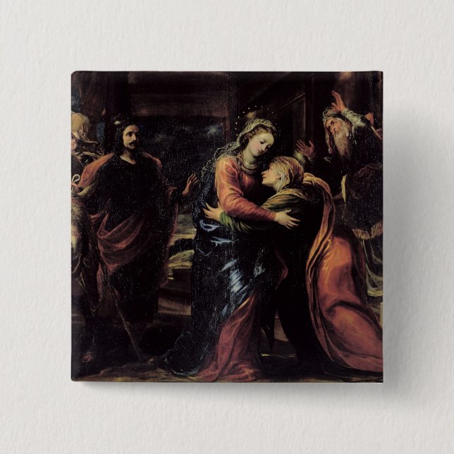 The Visitation 2 Inch Square Button (Front)