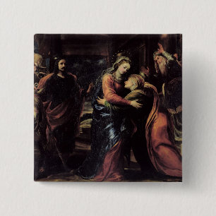 The Visitation 2 Inch Square Button