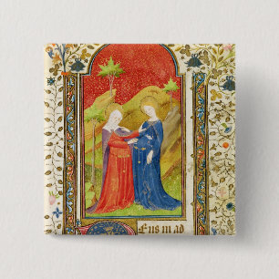 The Visitation 2 Inch Square Button
