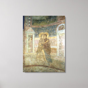 The Visitation, detail from the chapel interior Canvas Print