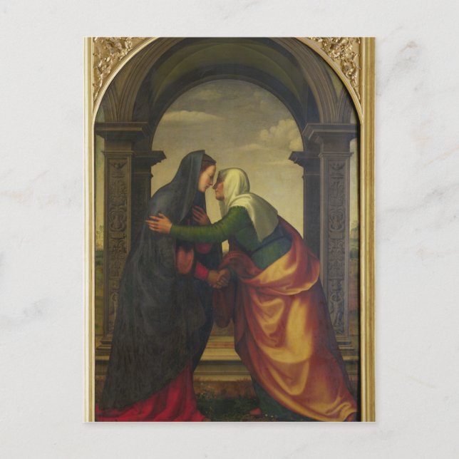 The Visitation of St. Elizabeth to the Virgin Mary Postcard (Front)
