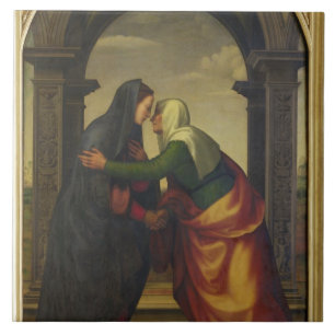 The Visitation of St. Elizabeth to the Virgin Mary Tile