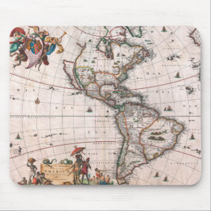 The Visscher map of the New World Mouse Pad