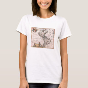 The Visscher map of the New World T-Shirt
