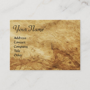 THE VITRUVIAN MAN , Antique Brown Parchment Business Card