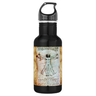 THE VITRUVIAN MAN Antique Parchment 532 Ml Water Bottle
