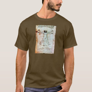 THE VITRUVIAN MAN  Antique  Parchment T-Shirt