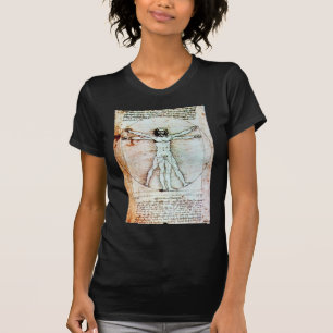 THE VITRUVIAN MAN Antique Parchment T-Shirt