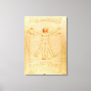 The Vitruvian Man - Leonardo da Vinci  Canvas Print