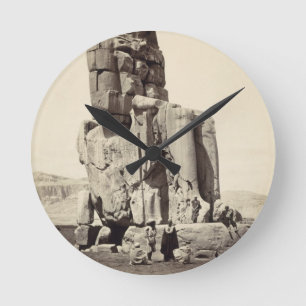 The 'Vocal Memnon', Colossal Statue of Amenhotep I Round Clock