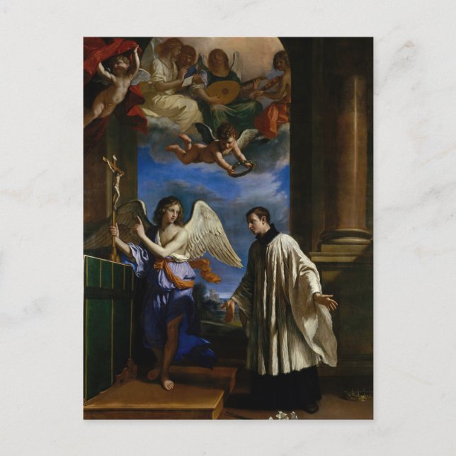 The Vocation of St. Aloysius Gonzaga by Guercino Postcard (Front)