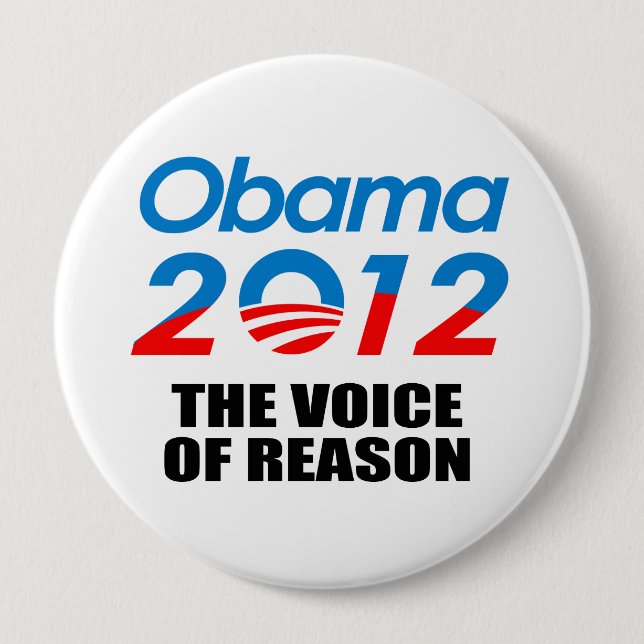 THE VOICE OF REASON 4 INCH ROUND BUTTON (Front)