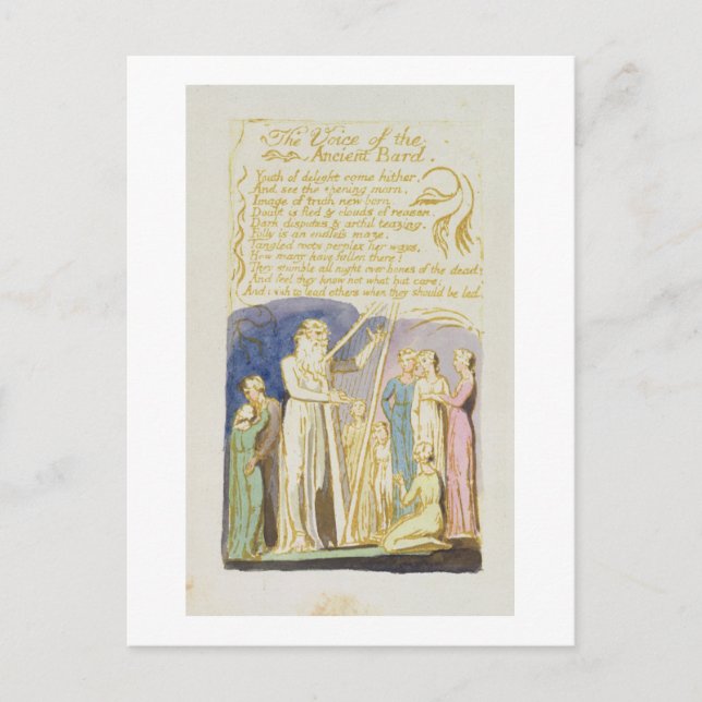 'The Voice of the Ancient Bard', plate 31 from 'So Postcard (Front)