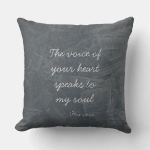The Voice Of Your Heart Poster Throw Pillow