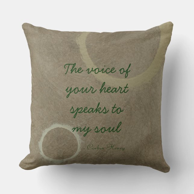 The Voice Of Your Heart Two Circles Throw Pillow (Front)