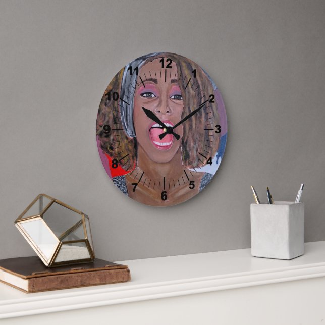 The Voice Painting by Alfred Fox Large Clock (Office)