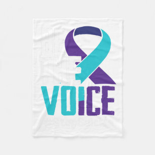 The Voice Stop Suicide Awareness Mental Health Fleece Blanket