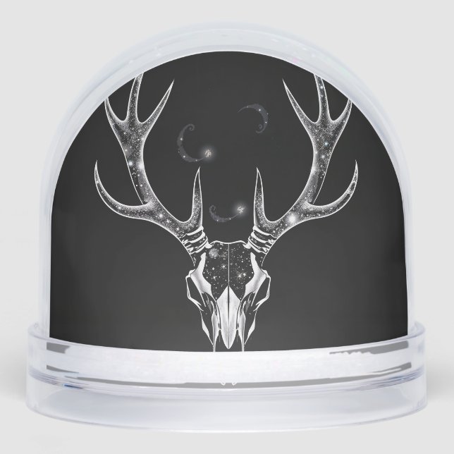 The Void Stag – Skeleton of the Cosmos Snowglobe (Front)