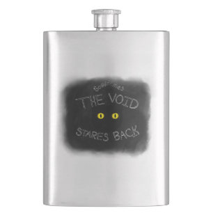 The Void Stares Back Hip Flask