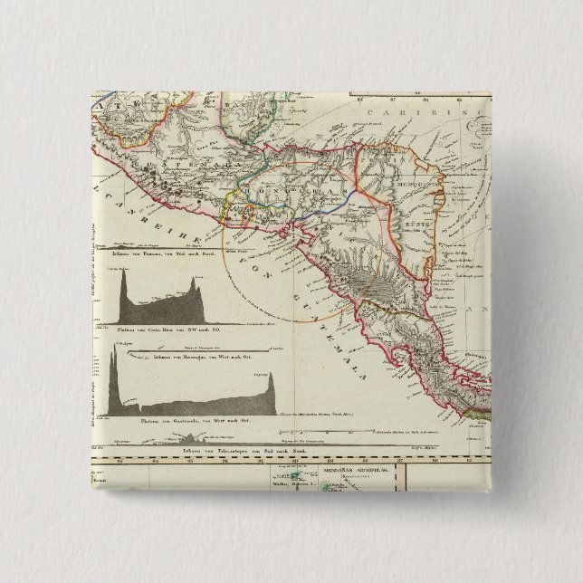 The volcanic series of Guatemala 2 Inch Square Button (Front)