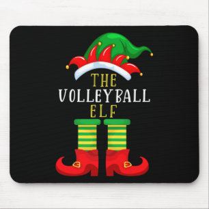 The Volleyball Elf Christmas Funny Family Matching Mouse Pad