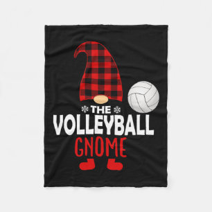 The Volleyball Gnome Family Xmas Christmas Fleece Blanket