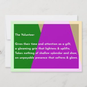 The Volunteer Thank You Card