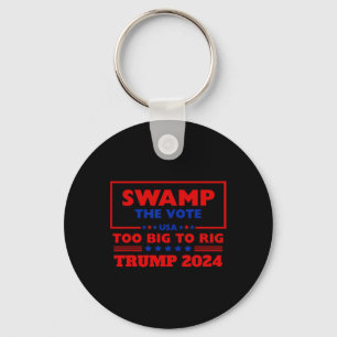 The Vote Too Big To Rig Trump 2024 Never Surrender Keychain
