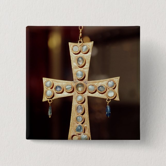 The Votive crown of a Visigoth king 2 Inch Square Button (Front)
