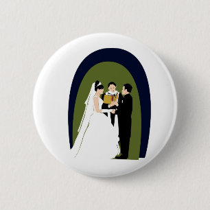 The Vows, Bride, Groom and Officiant 2 Inch Round Button