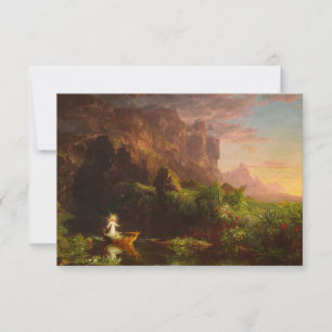 The Voyage of Life, Childhood by Thomas Cole Thank You Card