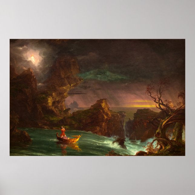 The Voyage of Life, Manhood by Thomas Cole Poster (Front)